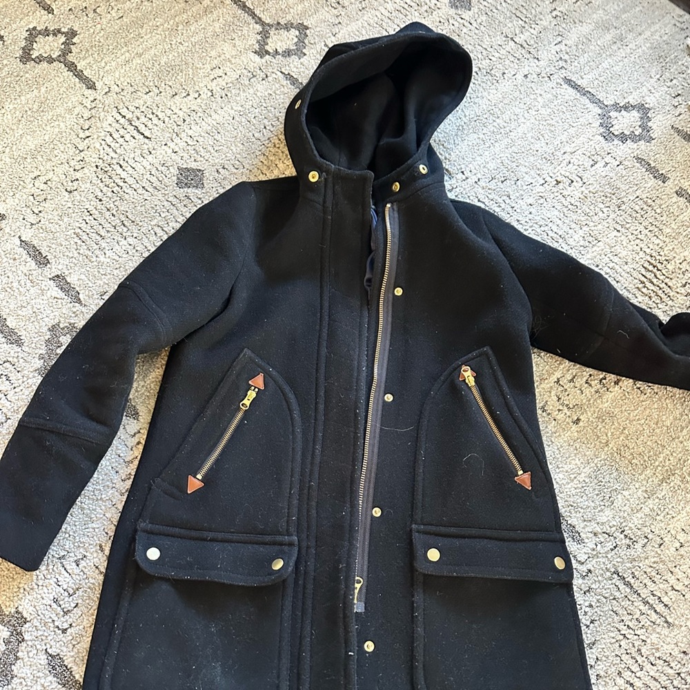 J Crew Chateau Parka Gray Hooded Stadium Cloth
Italian Wool Nello Gori Sz 4